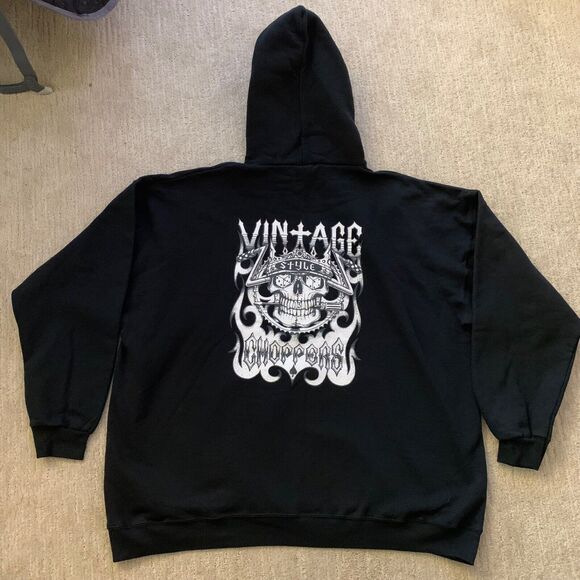 Vintage Choppers Hoodie Mens XXL Black WEST COAST CHOPPERS STYLE 2XL - Picture 1 of 8